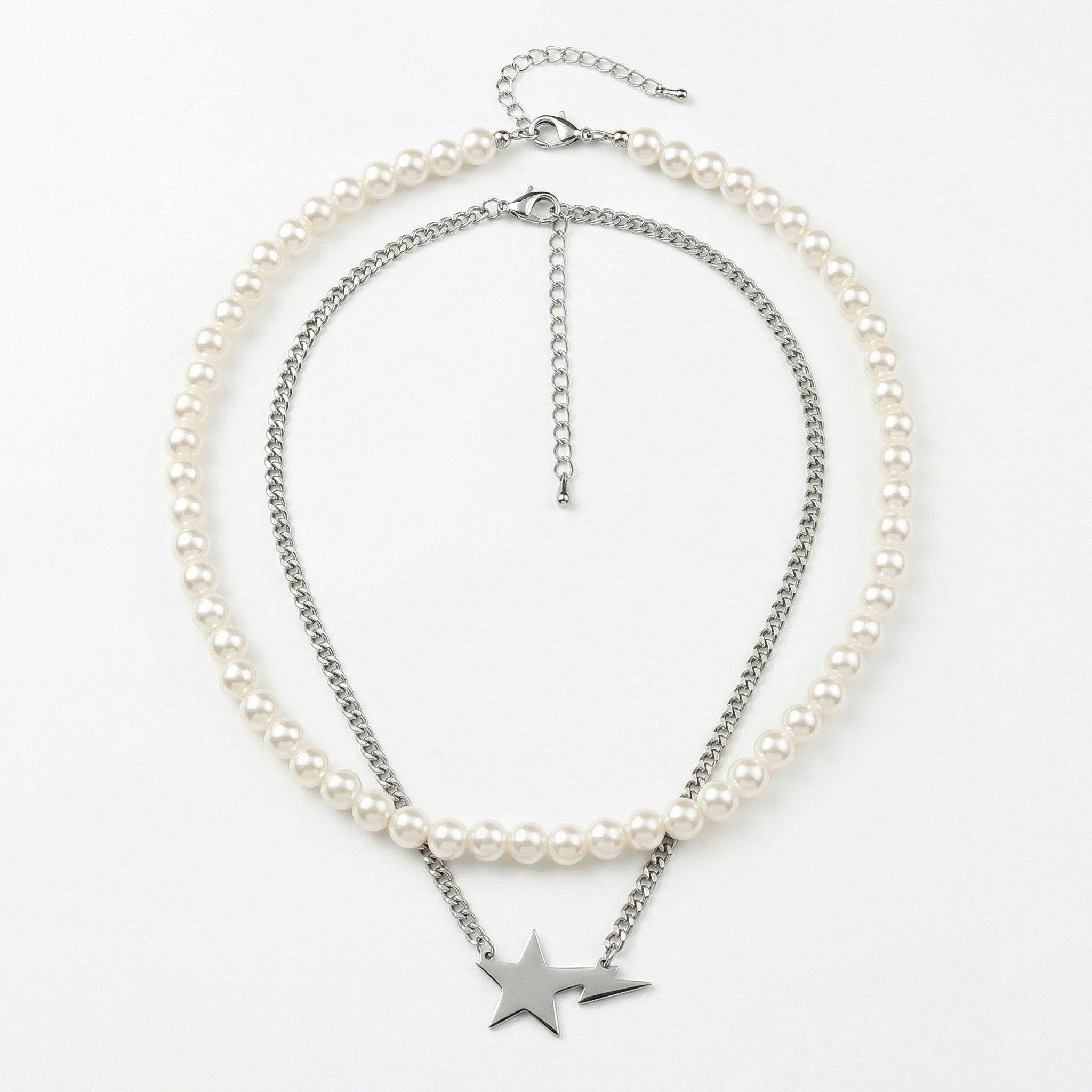 Set | Shooting Star Chain und Perlenkette - Element Juwelier